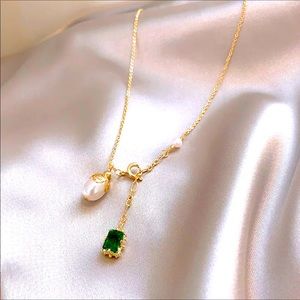 Pearl Emerald Necklace